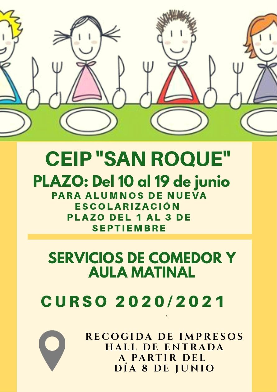 Cartel Comedor 2020